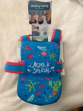 Aqua Swim School-Trainer Vest - Blue/Pink